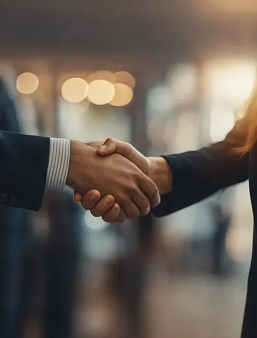 Handshake between a Vault CPA accountant and a client